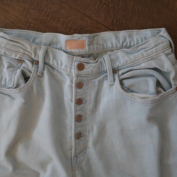 $265 MOTHER The PIXIE TOMCAT ANKLE Button Light Pina Colada Paradise Jeans-31‎ - Picture 6 of 8